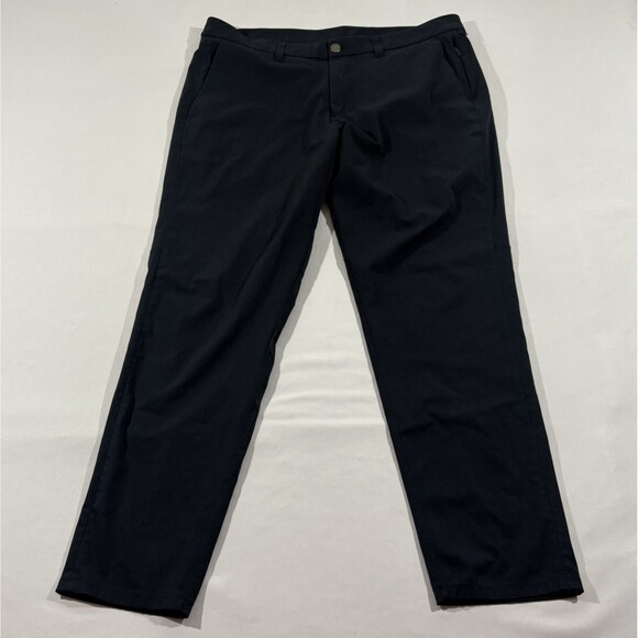 Lululemon Mens Commission Chino Slim Fit Ventlight Pants Sz 36 x 30 Navy LM5AF5S - Picture 1 of 9